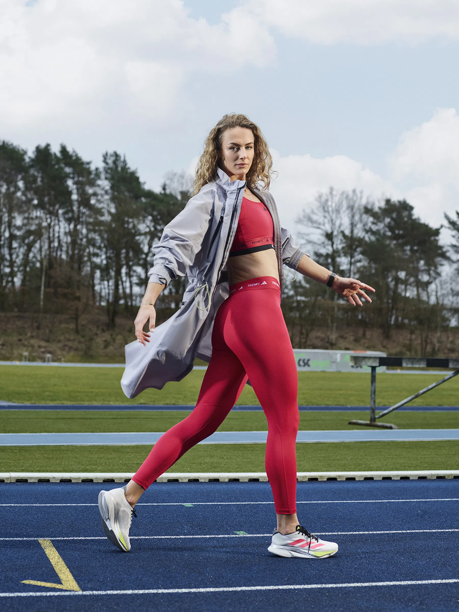 Lieke Klaver tijdens de covershoot met Women's Health